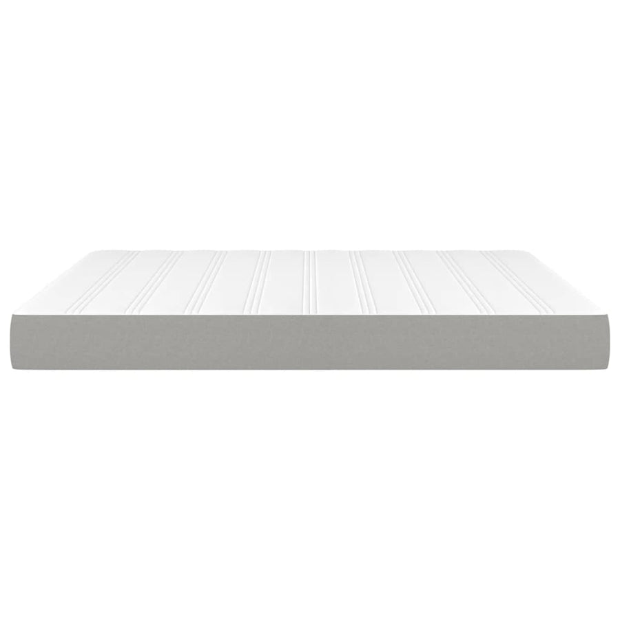 Pocketveermatras medium king 193x203x20 cm stof lichtgrijs