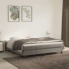 Pocketveringmatras 193x203x20 cm medium lichtgrijs