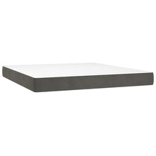 Pocketveringmatras medium king 193x203x20 cm fluweel donkergrijs