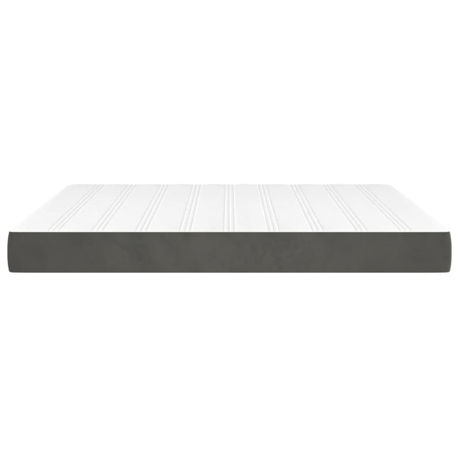 Pocketveringmatras medium california king 183x213x20 cm fluweel grijs