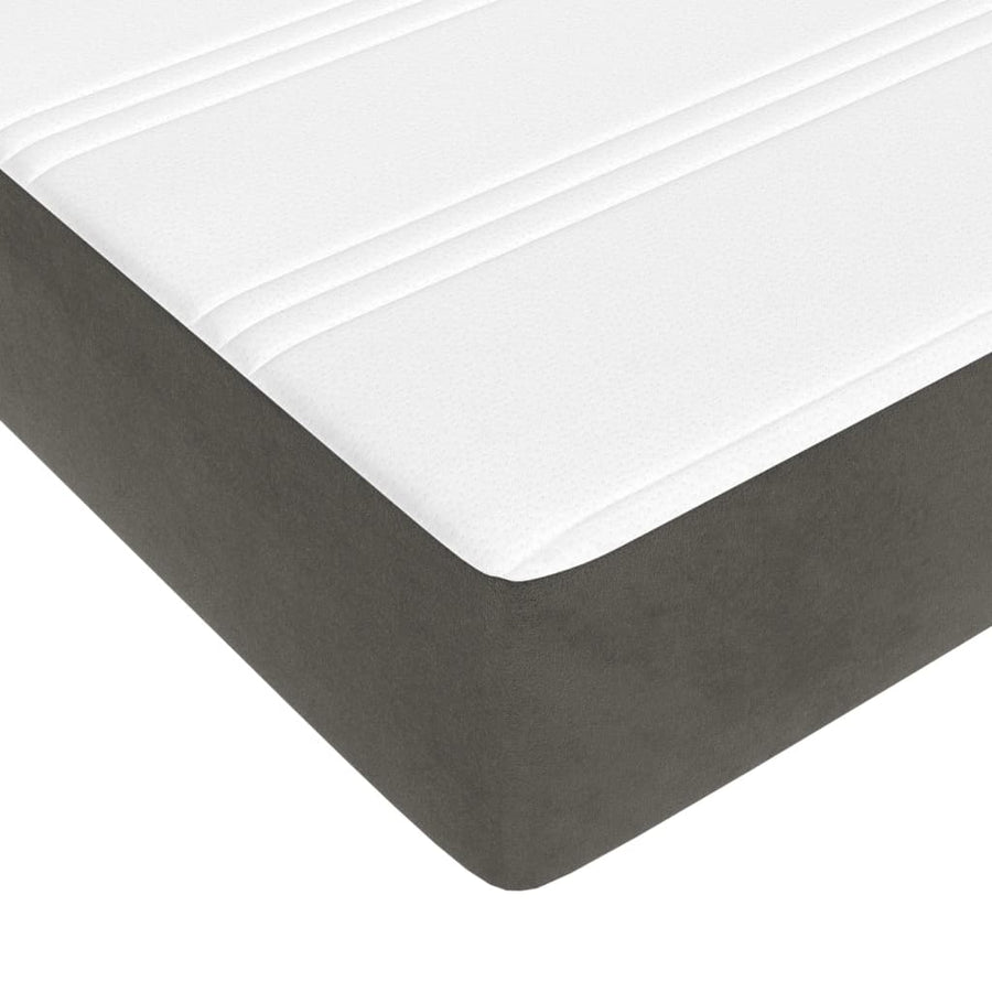 Pocketveringmatras medium california king 183x213x20 cm fluweel grijs
