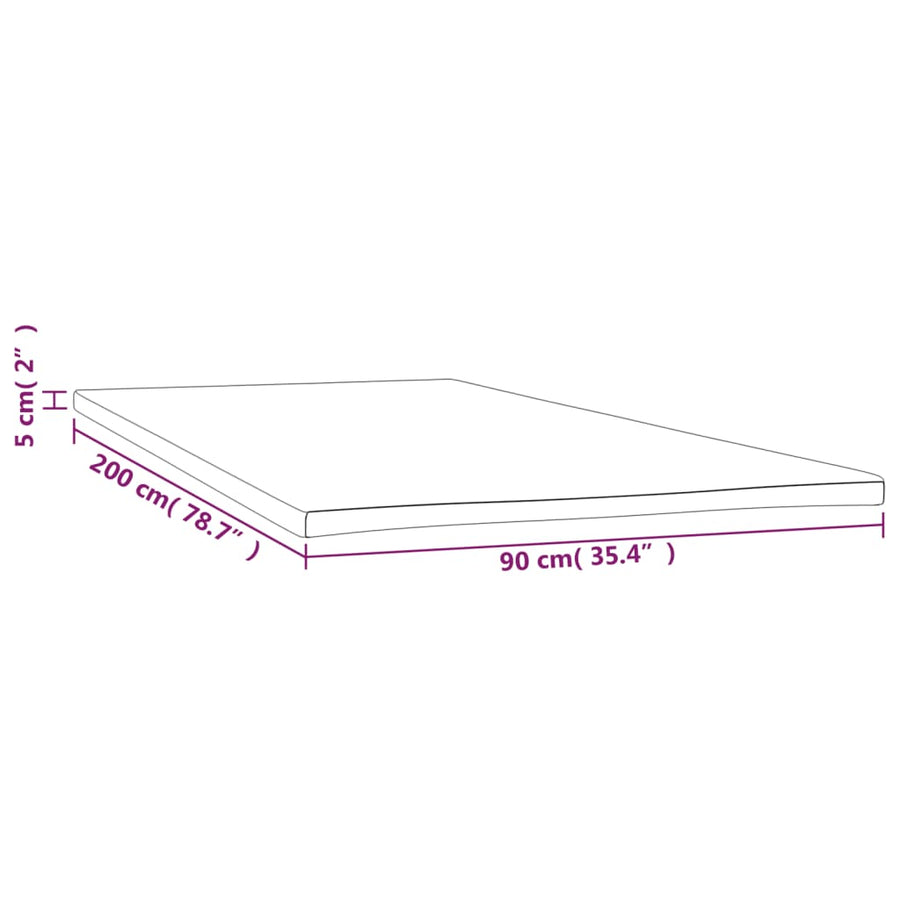 Dekmatras 90x200x5 cm 90 x 200 cm