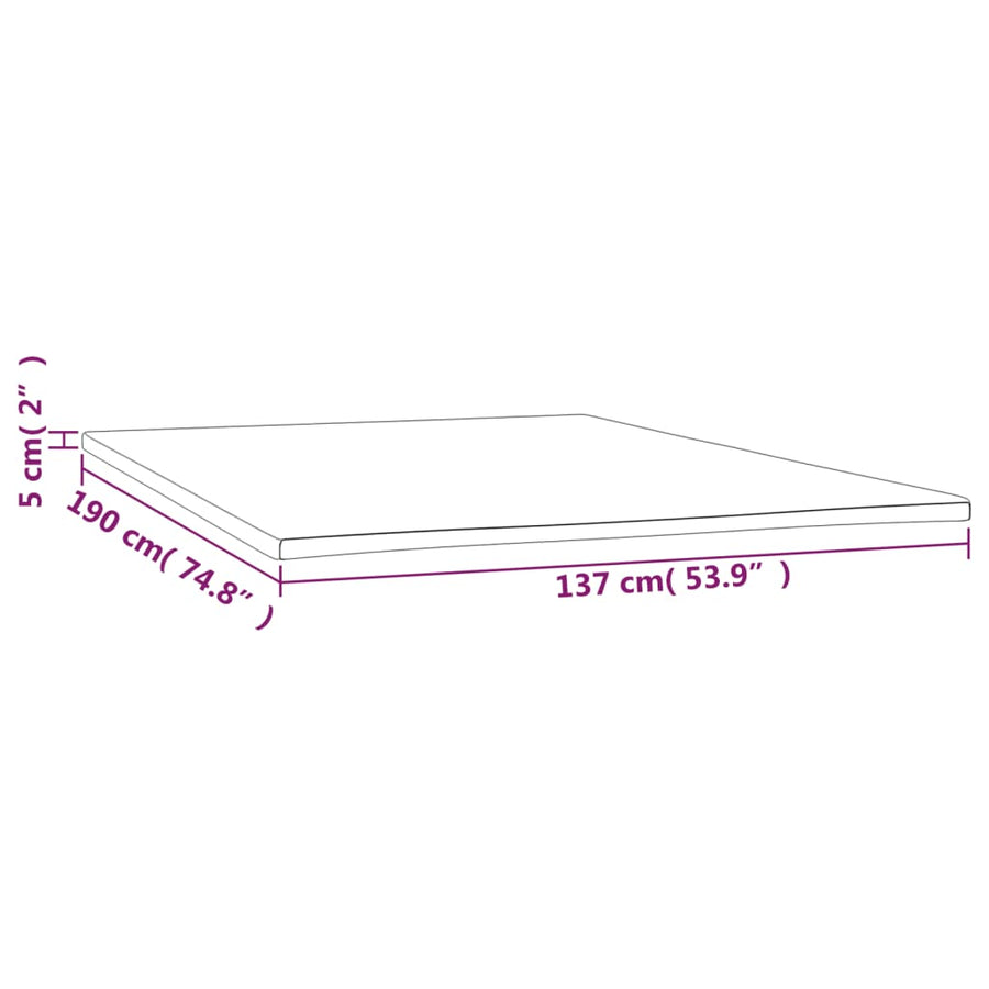 Topmatras full 137x190x5 cm