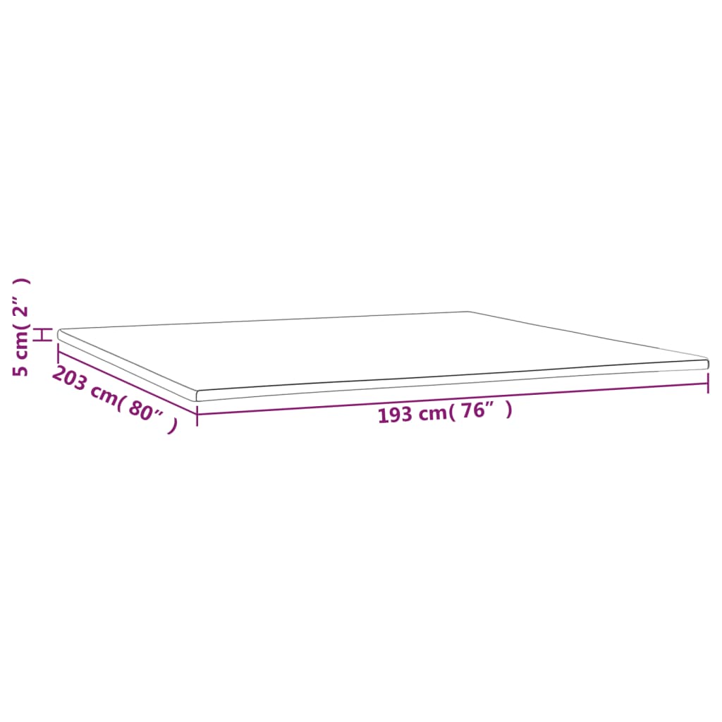 Topmatras king 193x203x5 cm