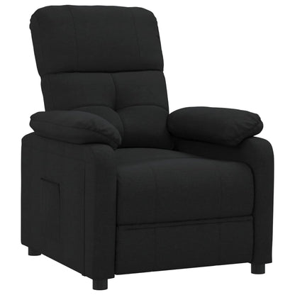 Fauteuil verstelbaar stof zwart