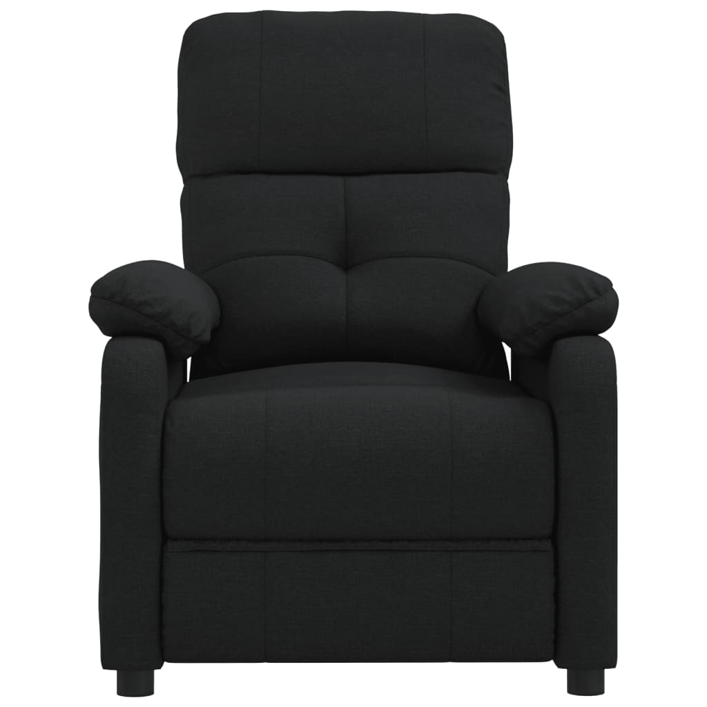 Fauteuil verstelbaar stof zwart