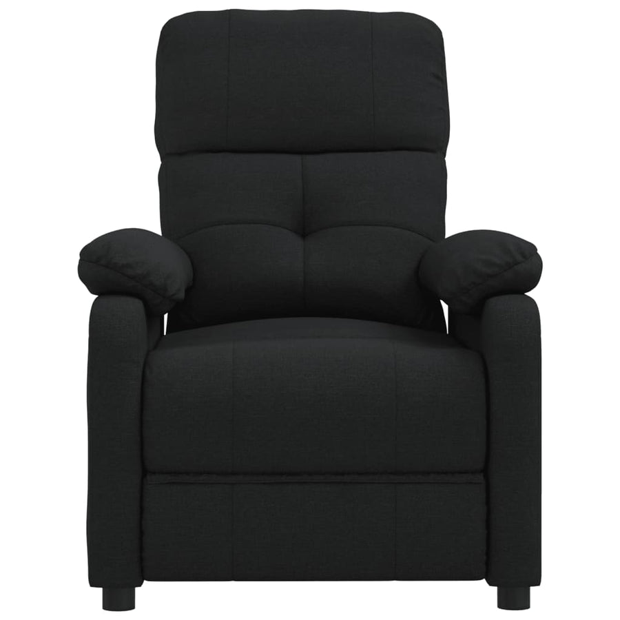 Fauteuil verstelbaar stof zwart