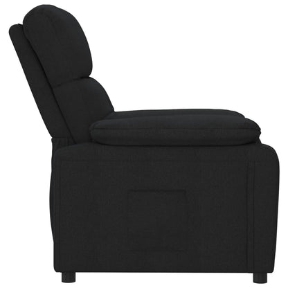 Fauteuil verstelbaar stof zwart