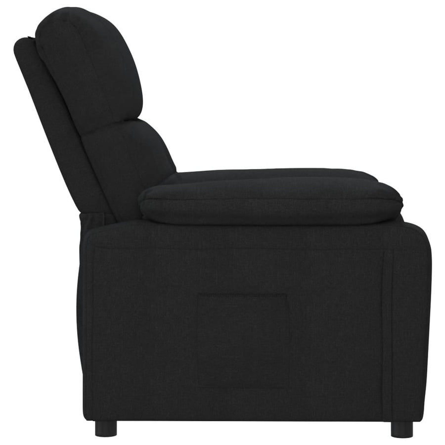Fauteuil verstelbaar stof zwart