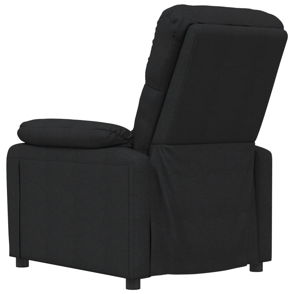 Fauteuil verstelbaar stof zwart