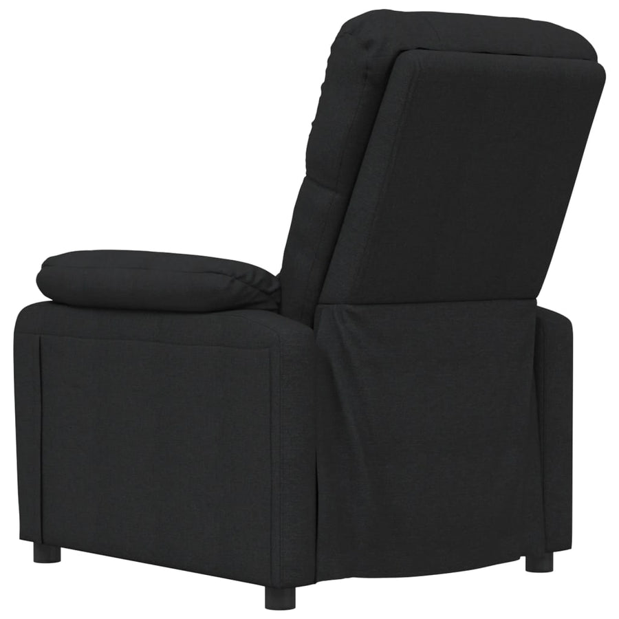 Fauteuil verstelbaar stof zwart