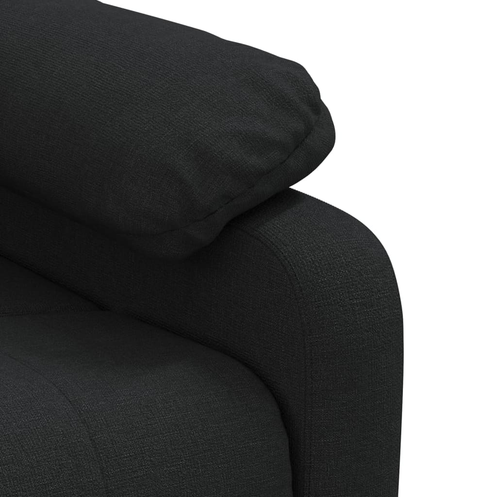 Fauteuil verstelbaar stof zwart