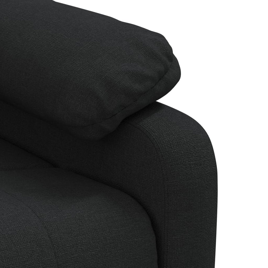 Fauteuil verstelbaar stof zwart