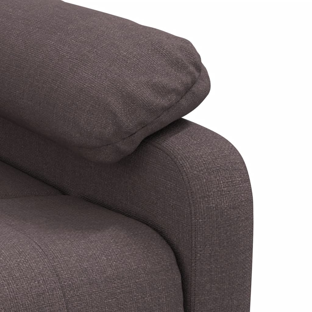 Fauteuil verstelbaar stof donkerbruin