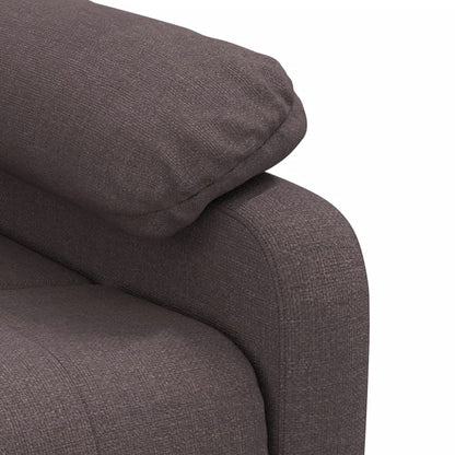 Fauteuil verstelbaar stof donkerbruin