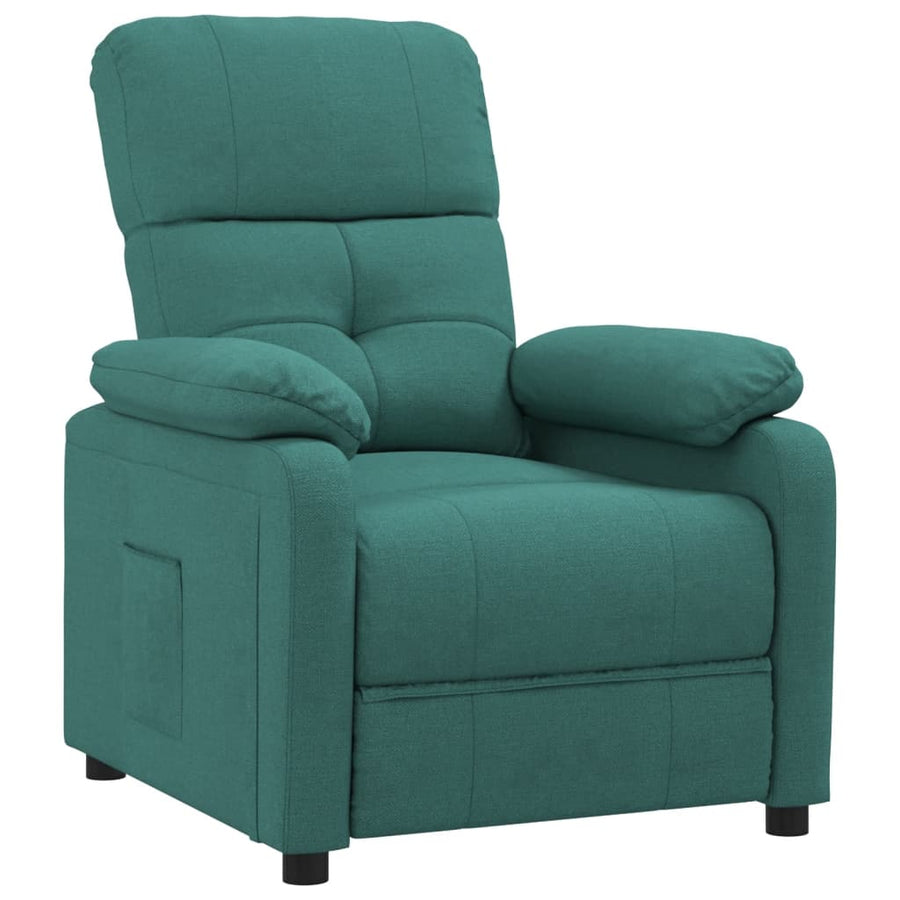 Fauteuil verstelbaar stof donkergroen