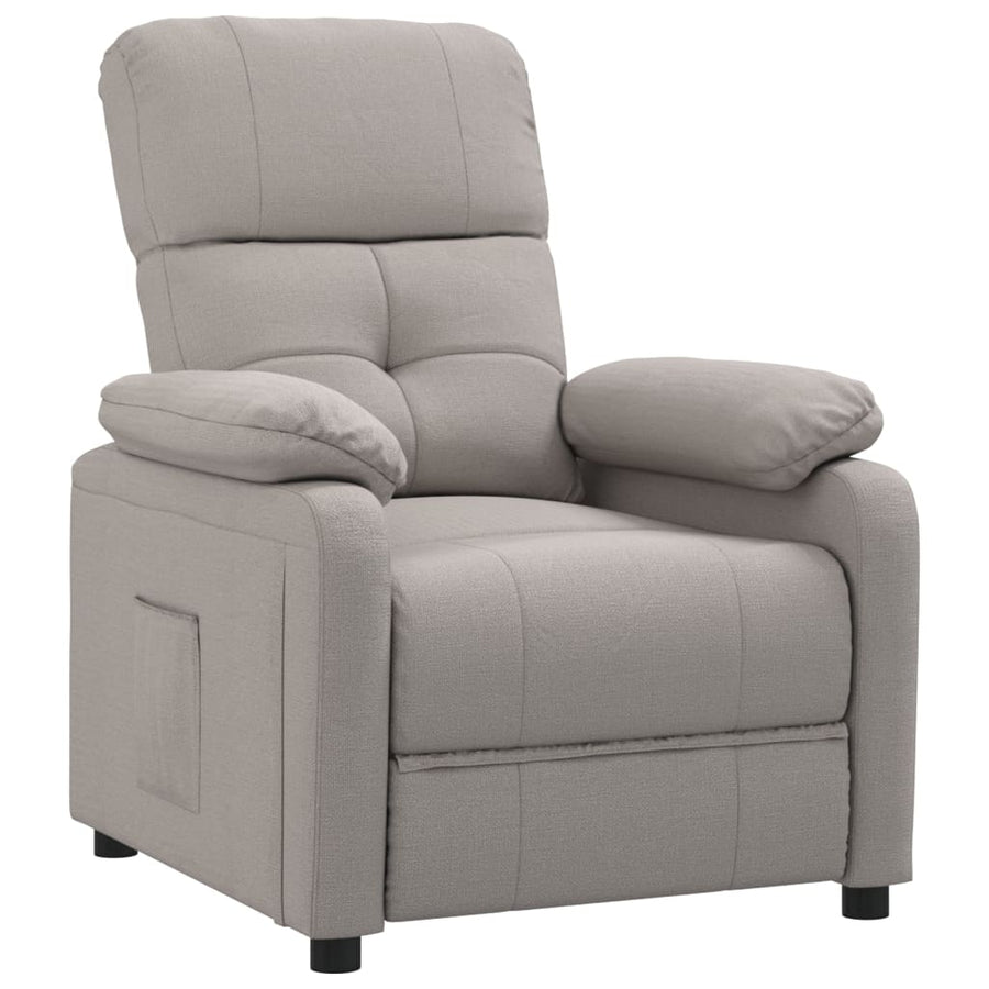 Fauteuil verstelbaar stof taupe