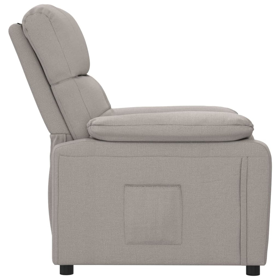 Fauteuil verstelbaar stof taupe