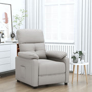 Fauteuil verstelbaar stof taupe 73x90x100 cm