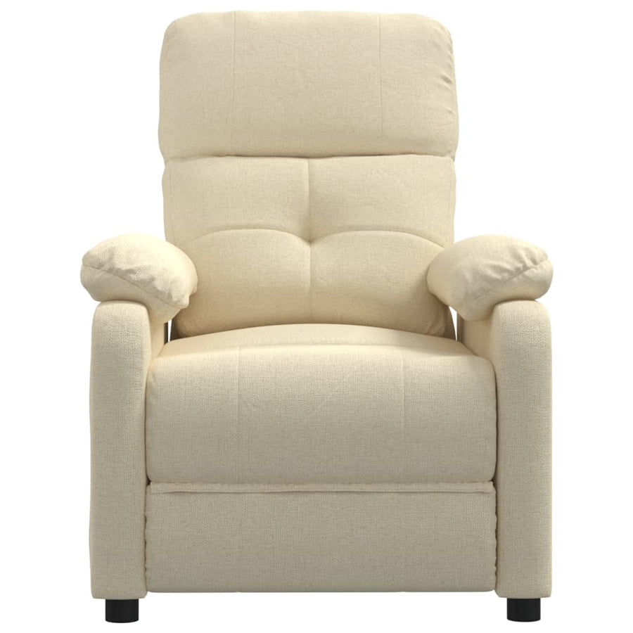 Fauteuil verstelbaar stof crèmekleurig