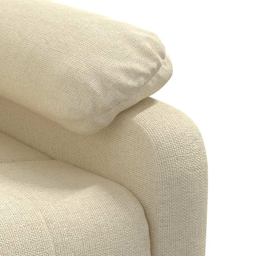 Fauteuil verstelbaar stof crèmekleurig