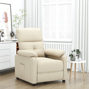Fauteuil verstelbaar stof crèmekleurig 73x90x100 cm