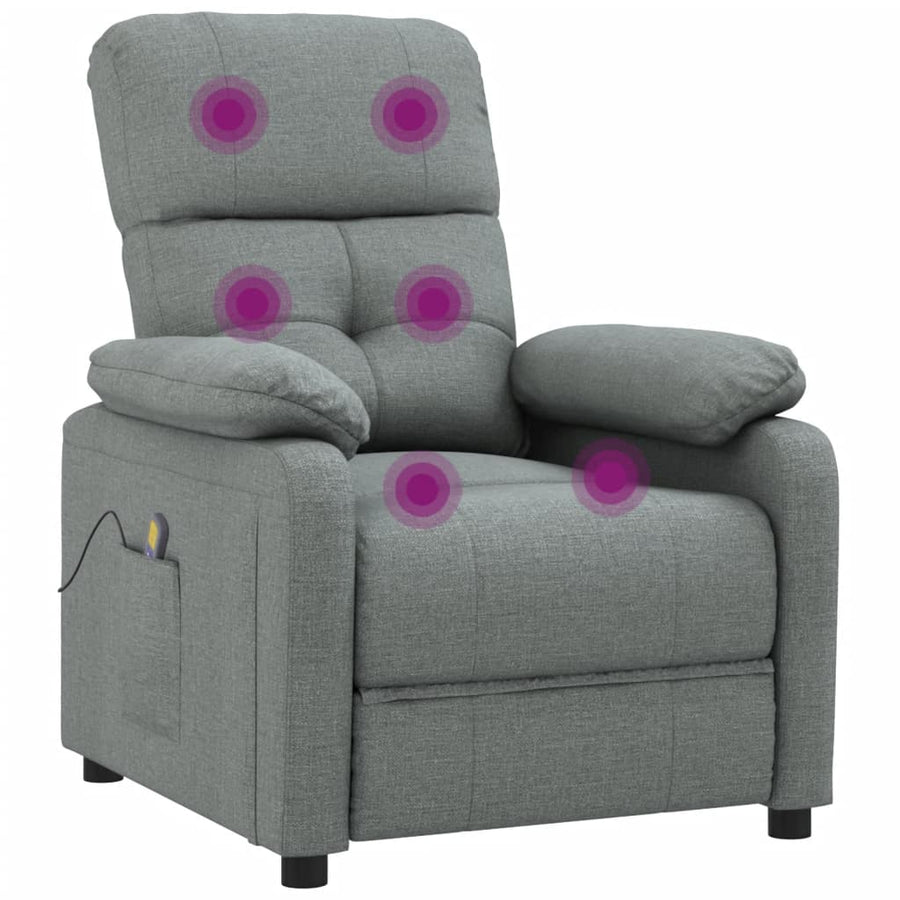 Massagestoel stof donkergrijs