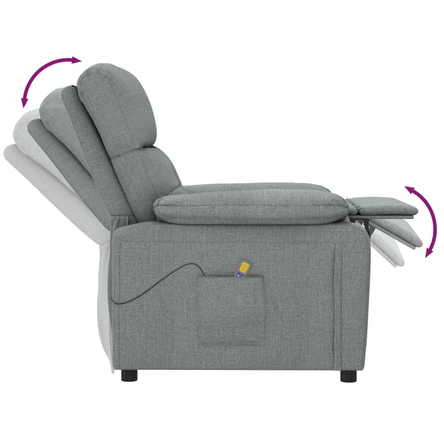 Massagestoel stof donkergrijs