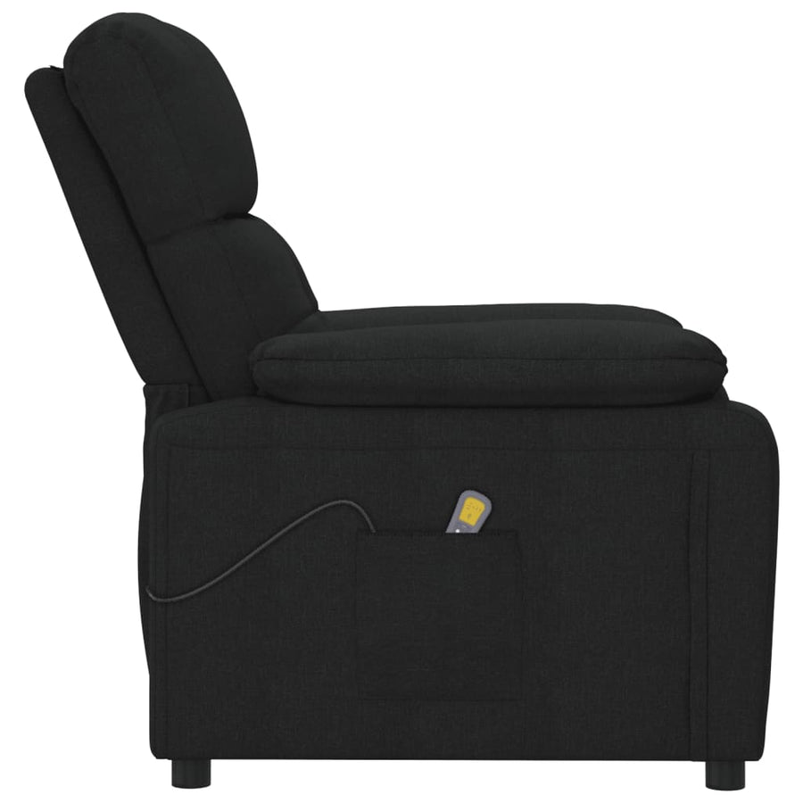 Massagestoel stof zwart