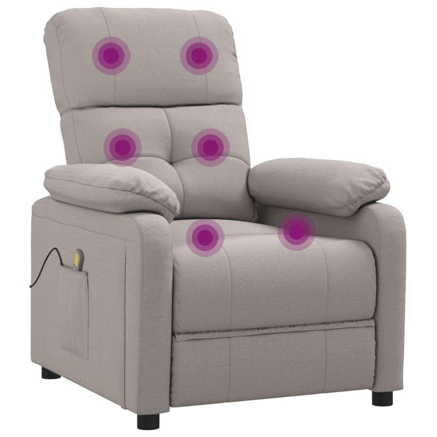 Massagestoel stof taupe