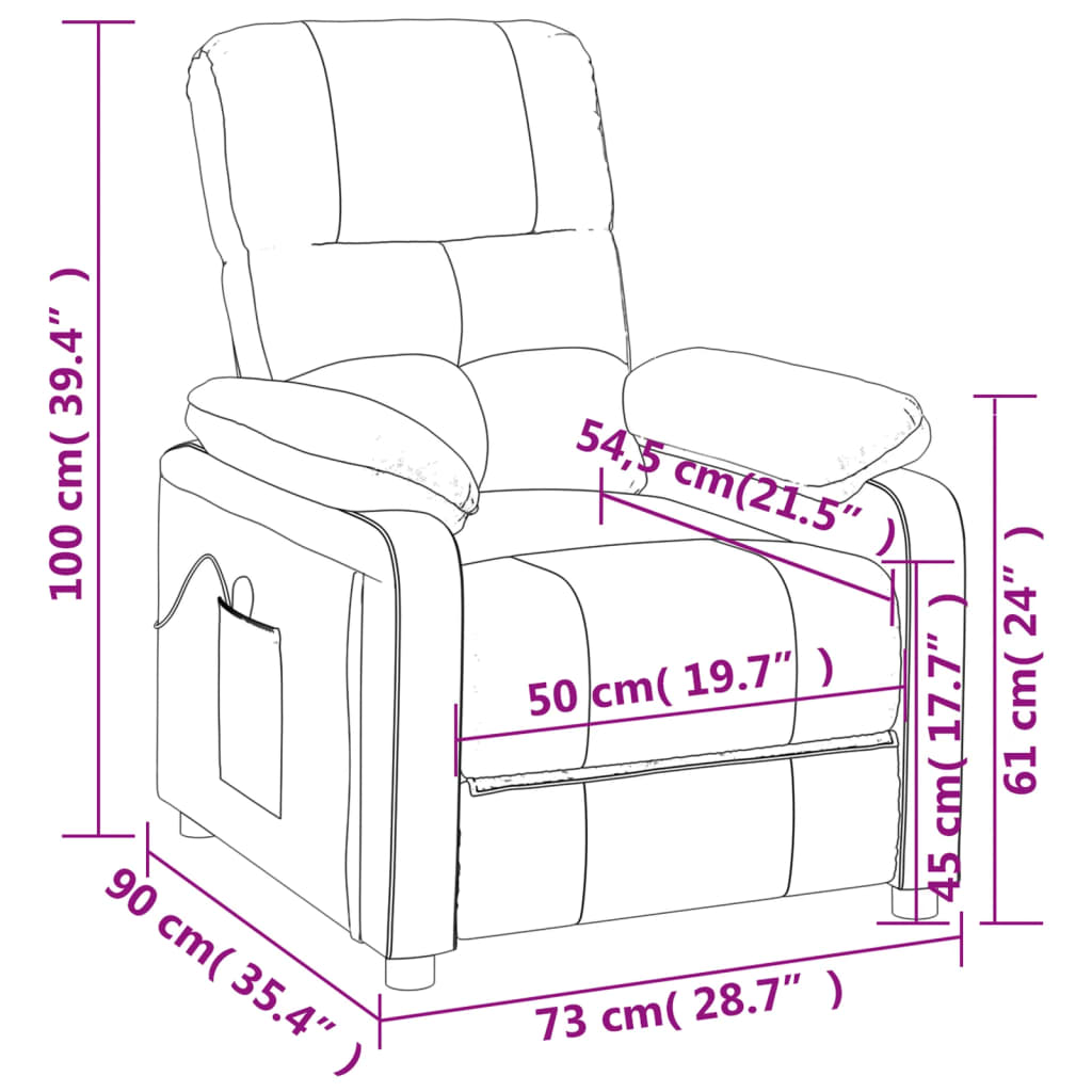 Massagestoel stof taupe
