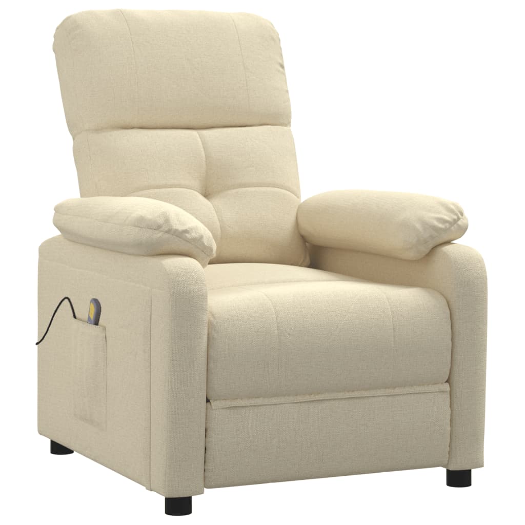 Massagestoel stof crèmekleurig