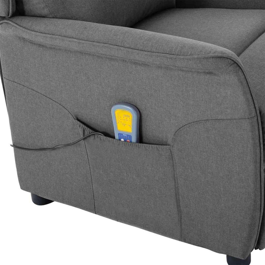 Massagestoel Met Kussen 93.5 X 67.5 X 101.5 Cm Stof Lichtgrijs