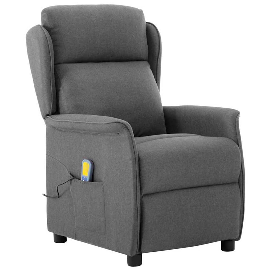 Massagestoel Met Kussen 93.5 X 67.5 X 101.5 Cm Stof Lichtgrijs