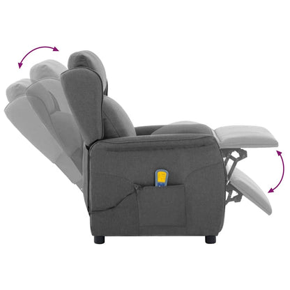 Massagestoel Met Kussen 93.5 X 67.5 X 101.5 Cm Stof Lichtgrijs