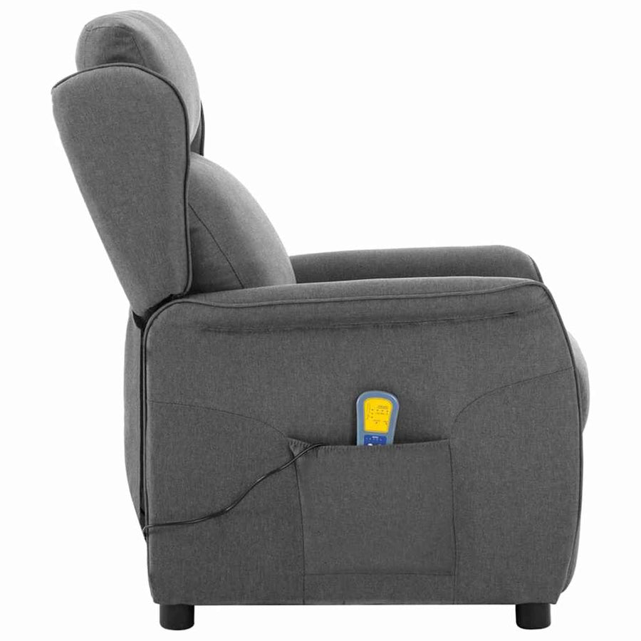 Massagestoel Met Kussen 93.5 X 67.5 X 101.5 Cm Stof Lichtgrijs
