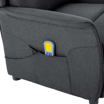 Massagestoel Met Kussen 93.5 X 67.5 X 101.5 Cm Stof Donkergrijs