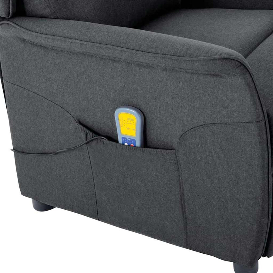 Massagestoel Met Kussen 93.5 X 67.5 X 101.5 Cm Stof Donkergrijs
