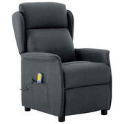 Massagestoel donkergrijs 93.5x67.5x101.5 cm stof