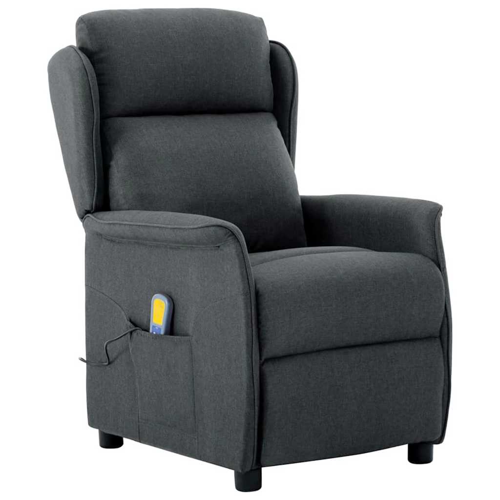 Massagestoel Met Kussen 93.5 X 67.5 X 101.5 Cm Stof Donkergrijs