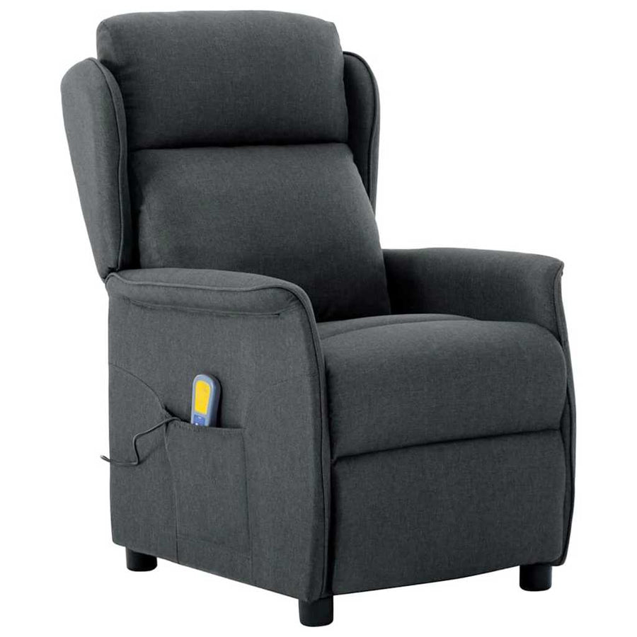 Massagestoel Met Kussen 93.5 X 67.5 X 101.5 Cm Stof Donkergrijs