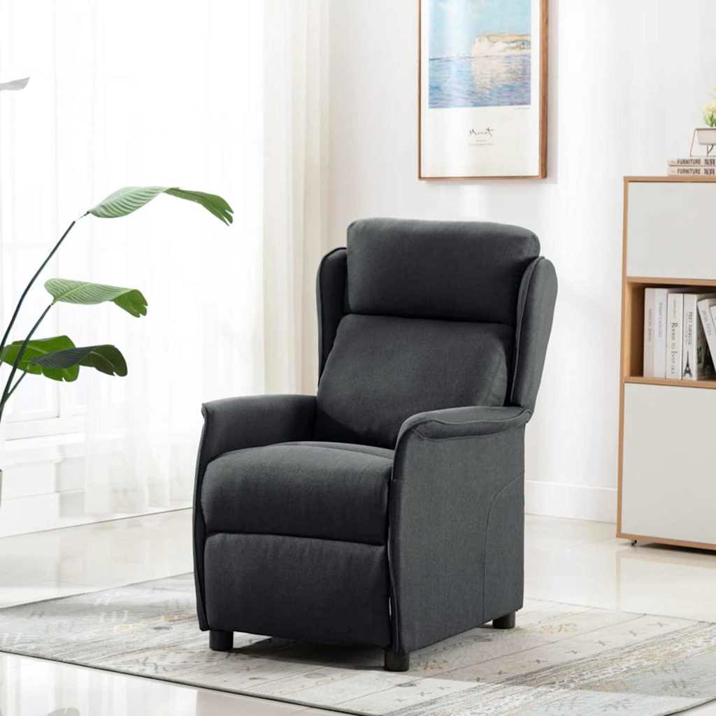 Massagestoel Met Kussen 93.5 X 67.5 X 101.5 Cm Stof Donkergrijs