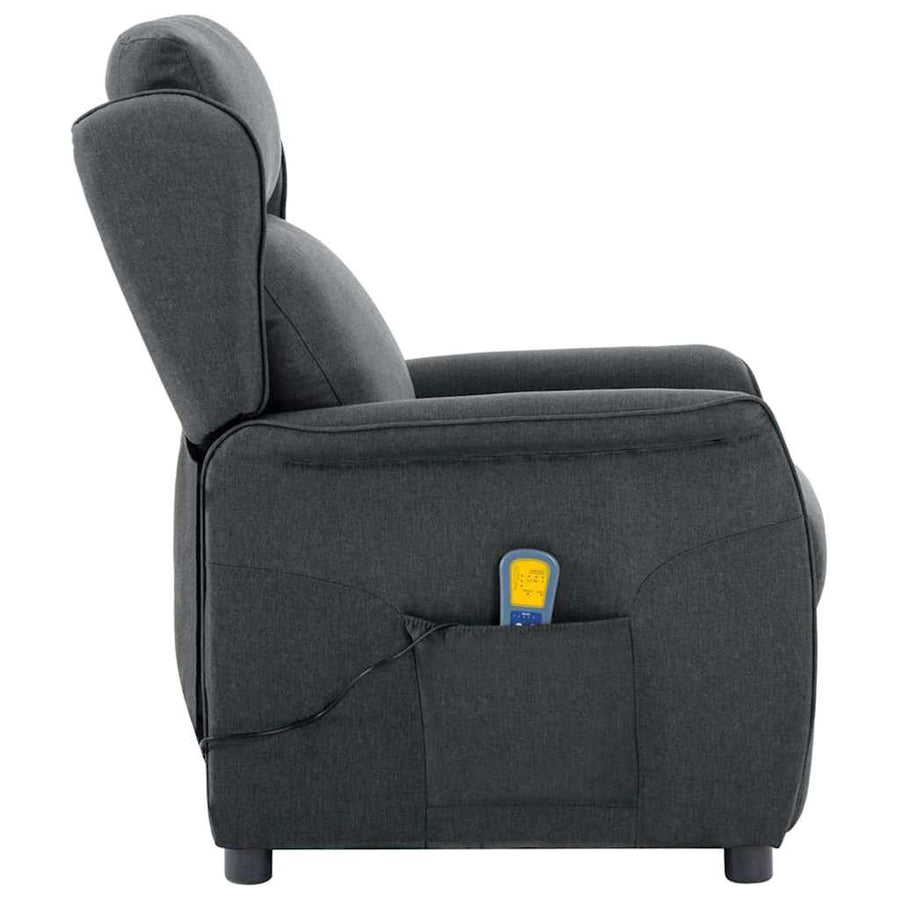 Massagestoel Met Kussen 93.5 X 67.5 X 101.5 Cm Stof Donkergrijs