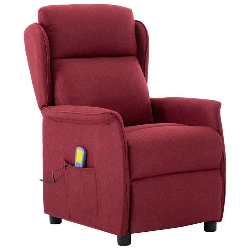 Massagestoel Met Kussen 93.5 X 67.5 X 101.5 Cm Stof Wijn