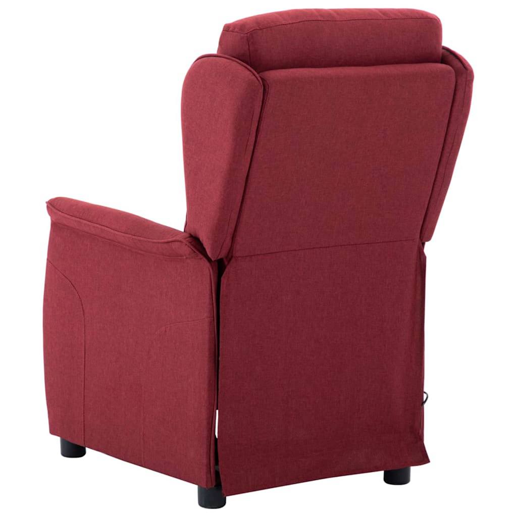 Massagestoel Met Kussen 93.5 X 67.5 X 101.5 Cm Stof Wijn