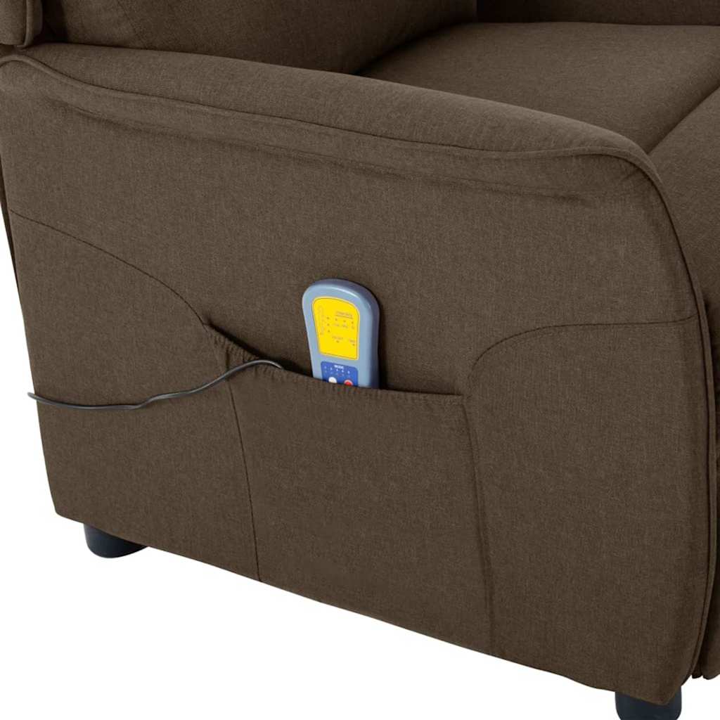 Massagestoel Met Kussen 93.5 X 67.5 X 101.5 Cm Stof Bruin