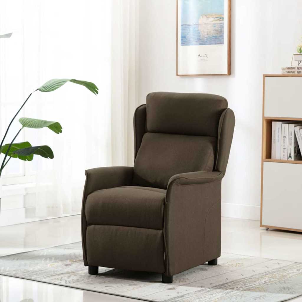 Massagestoel Met Kussen 93.5 X 67.5 X 101.5 Cm Stof Bruin
