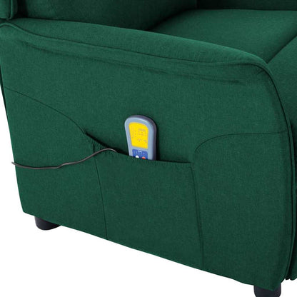 Massagestoel met kussen Donkergroen 93.5 x 67.5 x 101.5 cm Stof