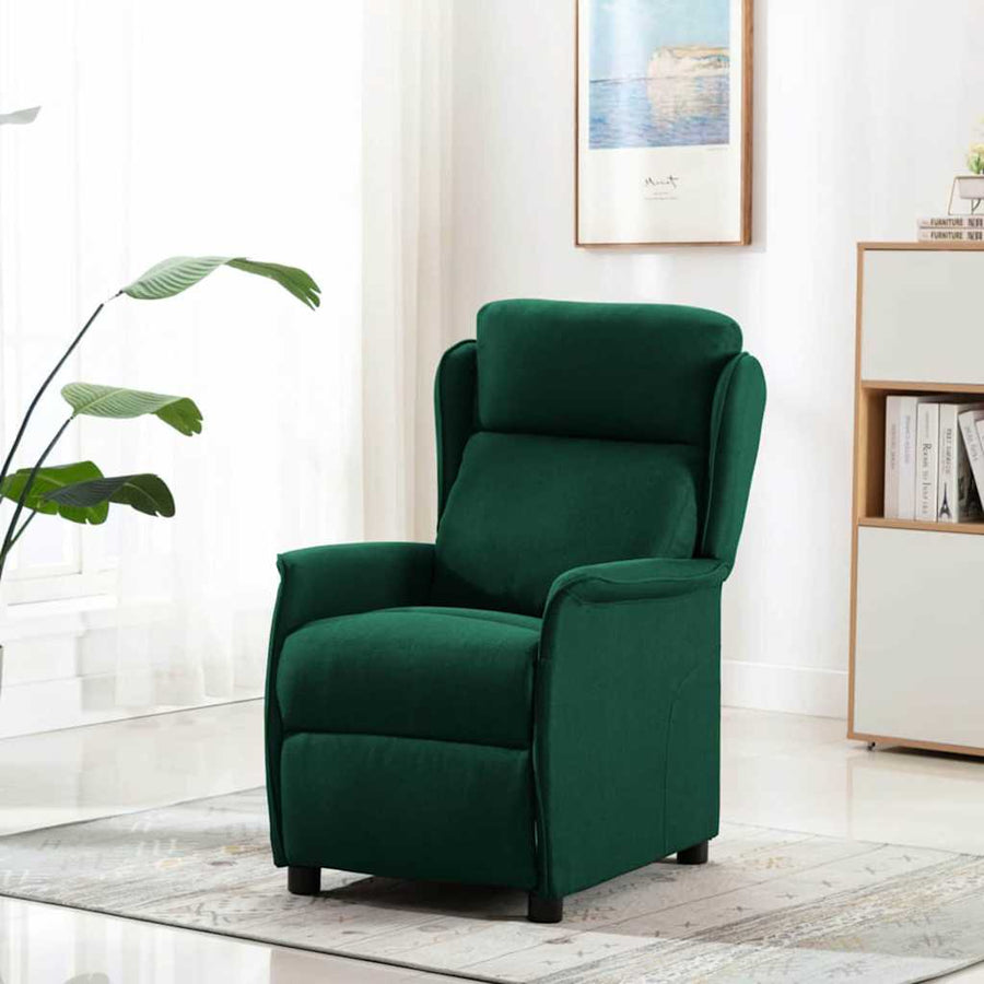 Massagestoel met kussen Donkergroen 93.5 x 67.5 x 101.5 cm Stof