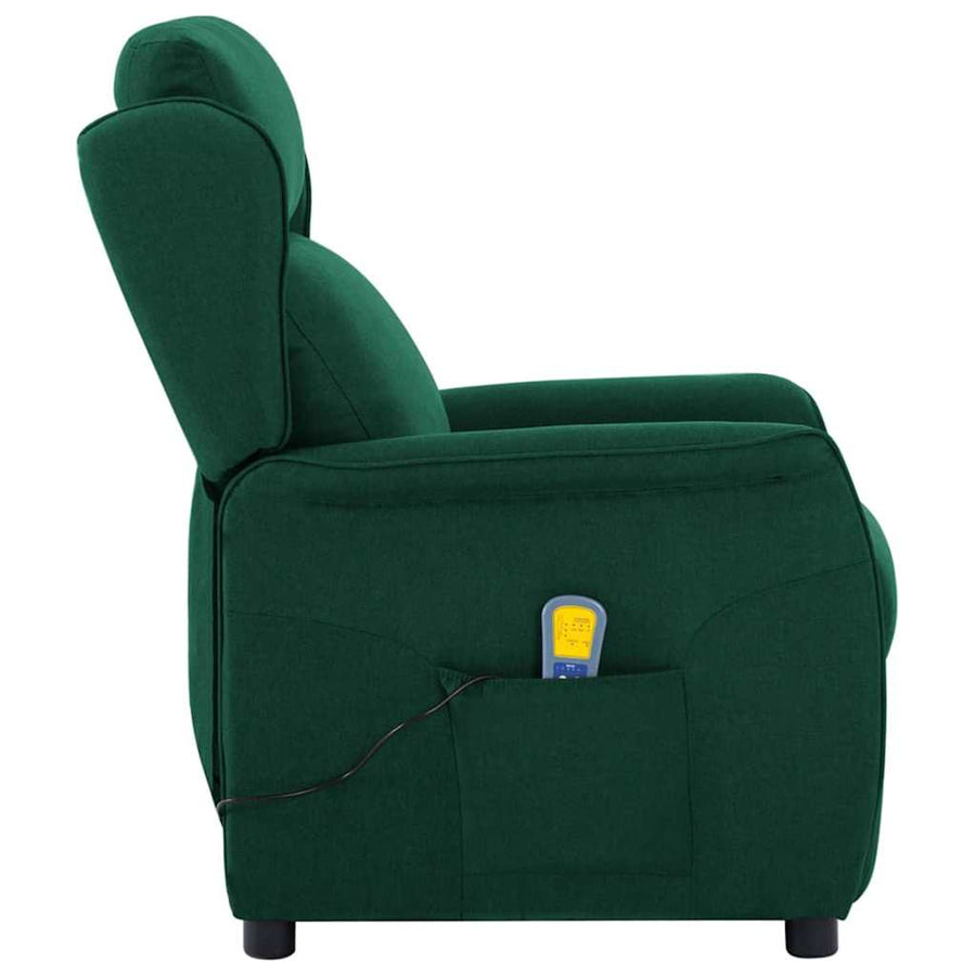 Massagestoel met kussen Donkergroen 93.5 x 67.5 x 101.5 cm Stof